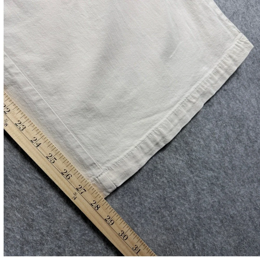 American Eagle Trouser Women's 18 Cream High Rise Wide Leg‎ Drape Pants 37x28